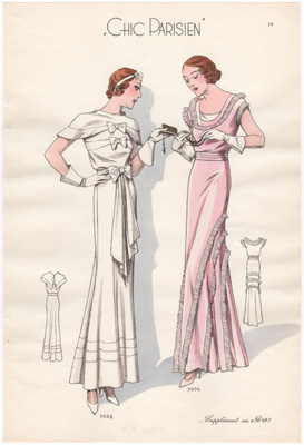 chic parisien fashion illustration 1934